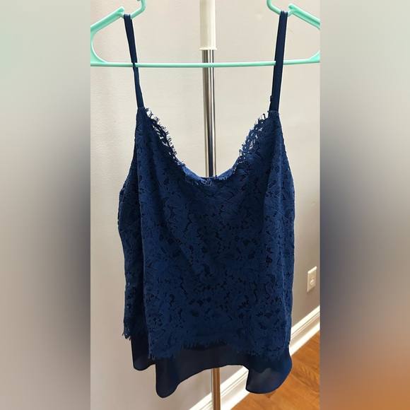 White House Black Market Blue Lace Camisole - Picture 7 of 8
